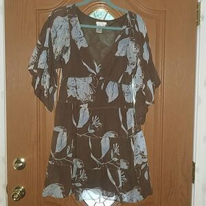 Sophie Max brown  lt. blue dress Sz. M